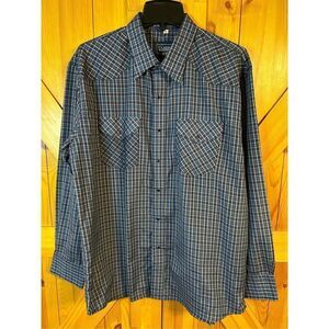 Vintage Classic Western pearl snap plaid shirt, size XL (4993) Read